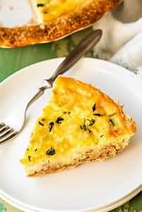 Quiche, Lorraine, wholemeal pastry, homemade